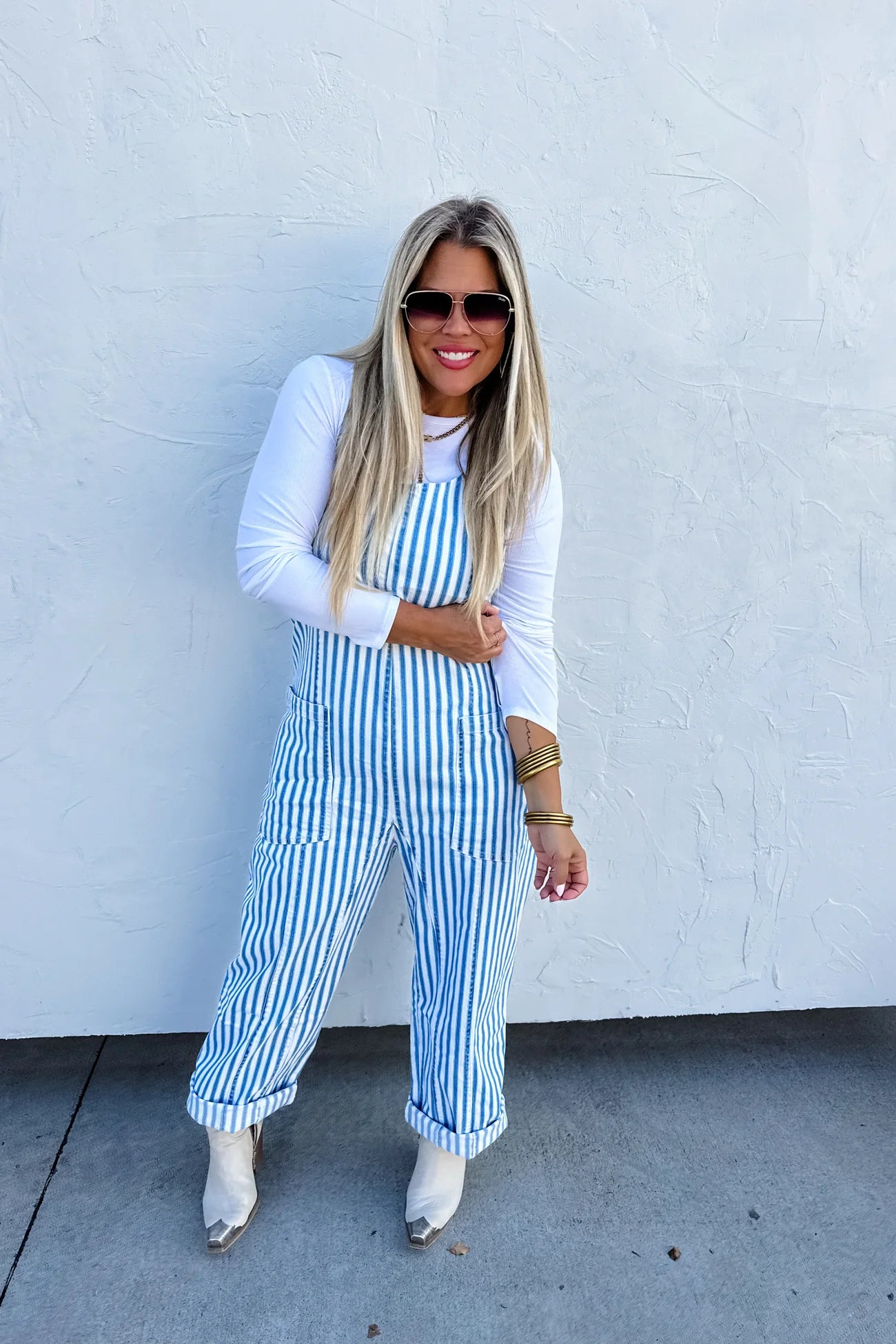 Britte Stripe Overalls