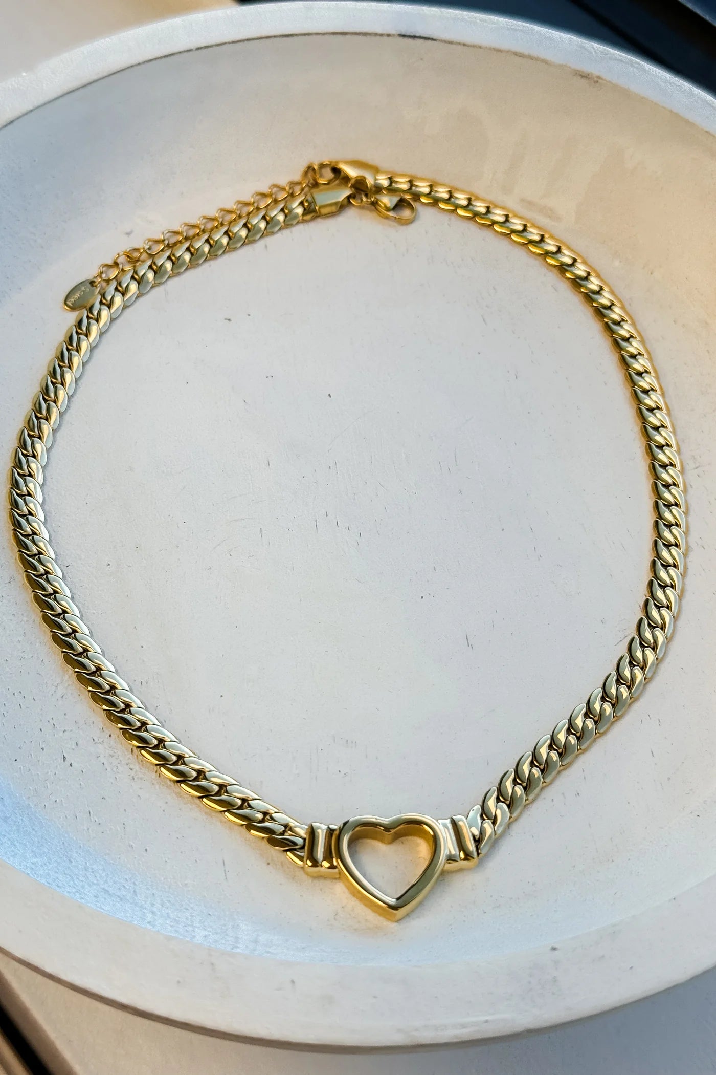 It's Love Heart Necklace - Gold-GracieJeanBoutique