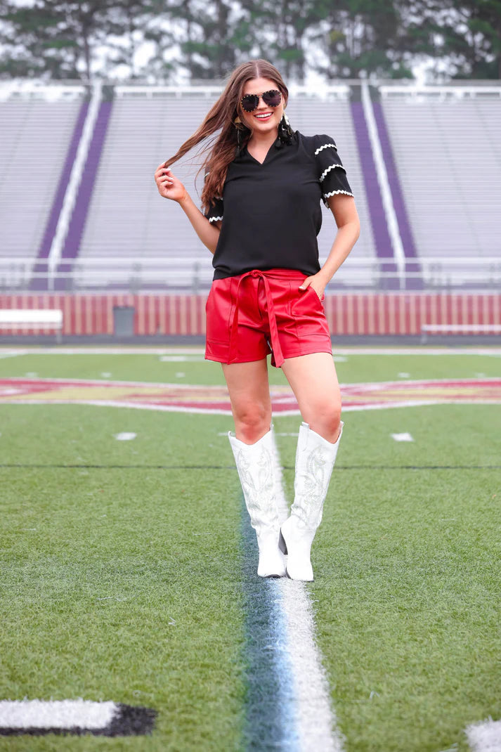 Sideline Style Ric Rac Top-GracieJeanBoutique