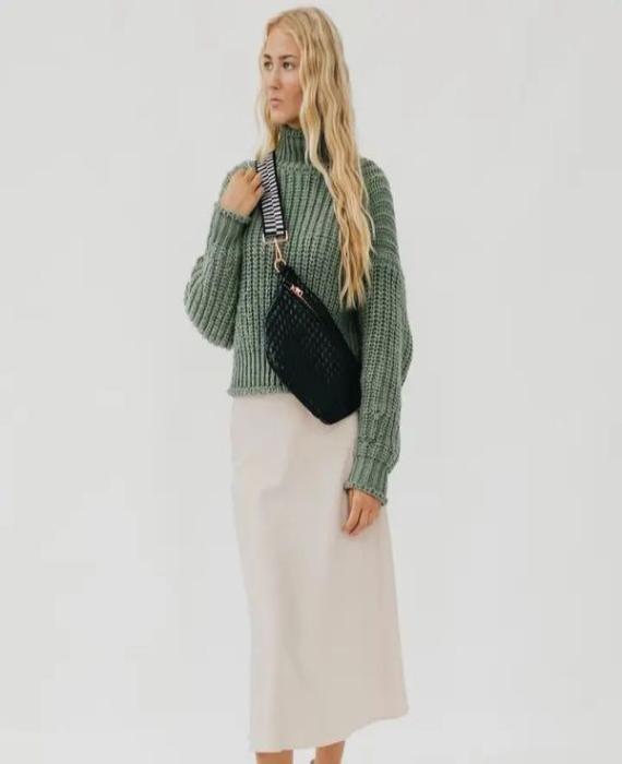 Westlyn Woven Bum Bag - Black-GracieJeanBoutique