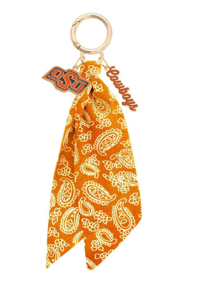 Oklahoma State Cowboys Logo Bandana Bag Charm