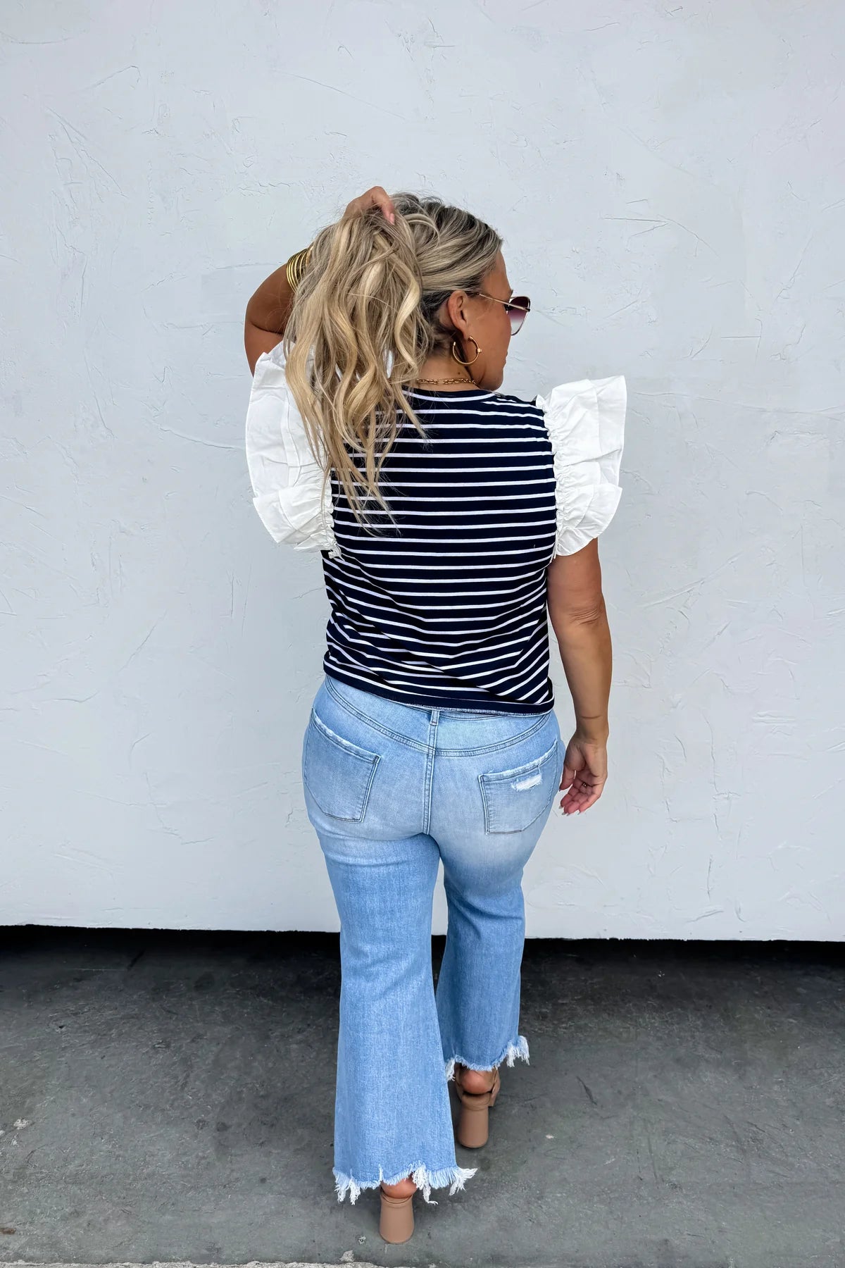 Erin Stripe Top - Navy