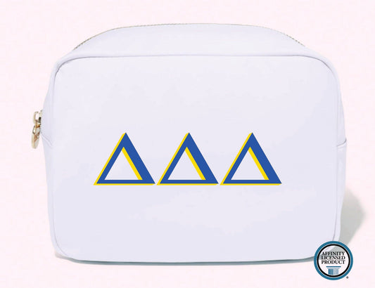 Licensed Sorority Accessory Cosmetic Bag: Delta Delta Delta