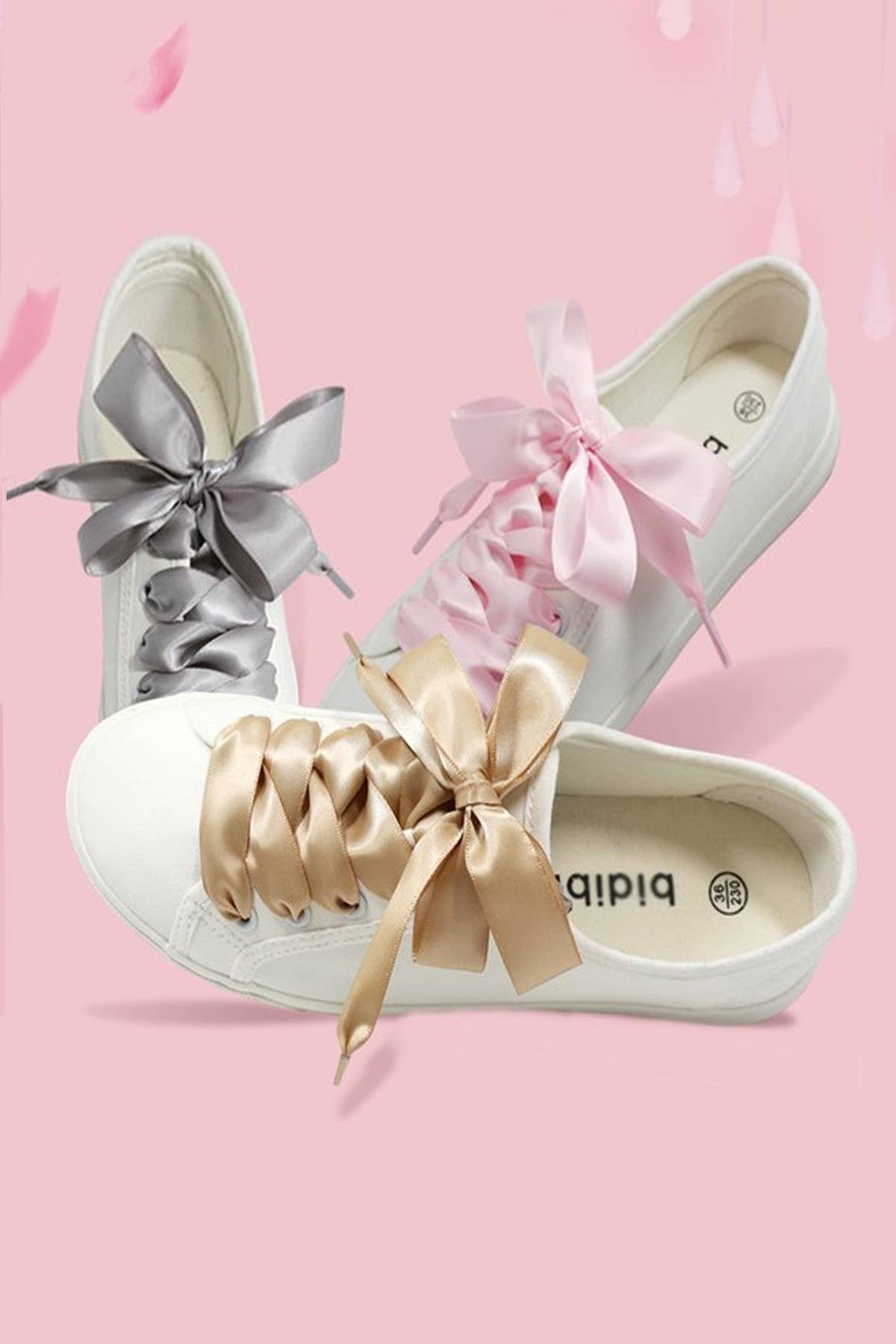 SILK SATIN RIBBON BOW PAIR SHOE LACES |  Green