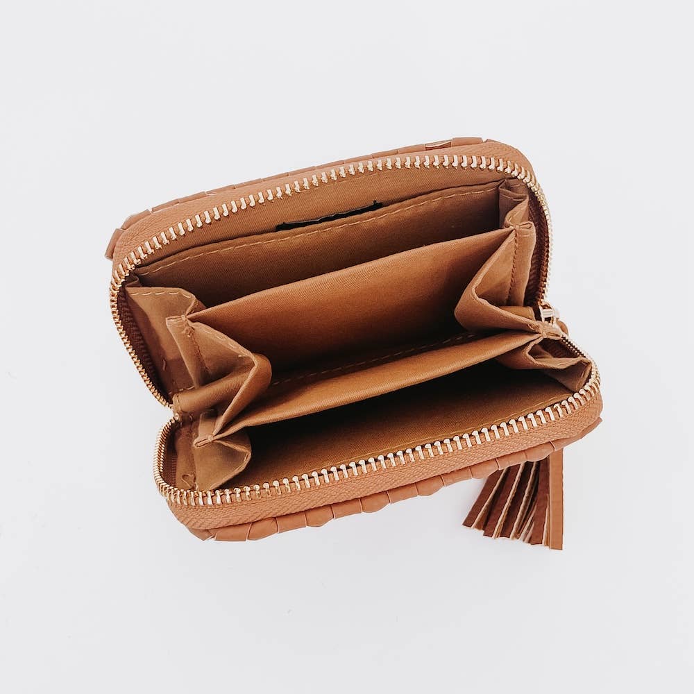 Wynona Woven Wallet: Brown