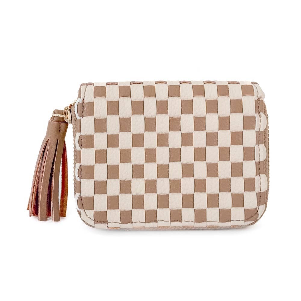 Wynona Woven Wallet: Brown