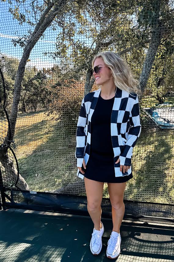 Checker Print Lola Cardigan