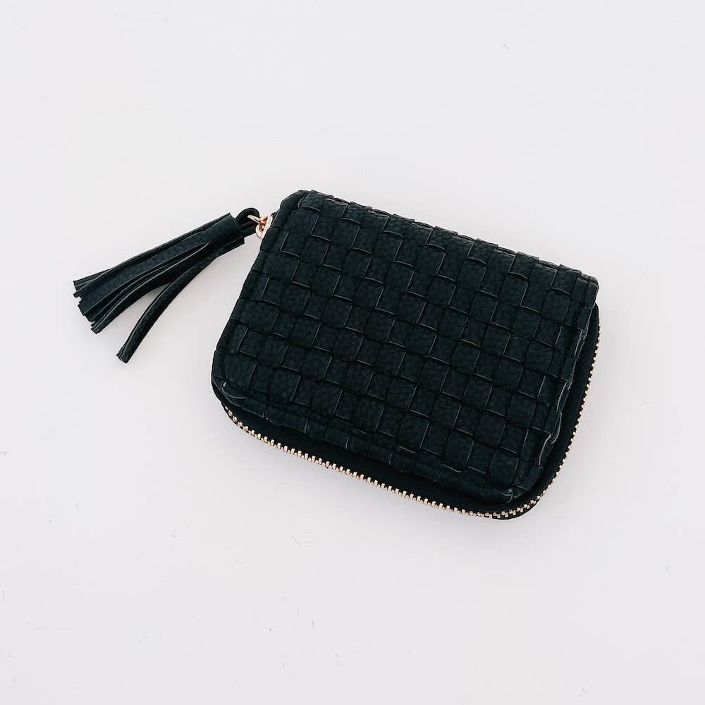 Wynona Woven Wallet: Brown