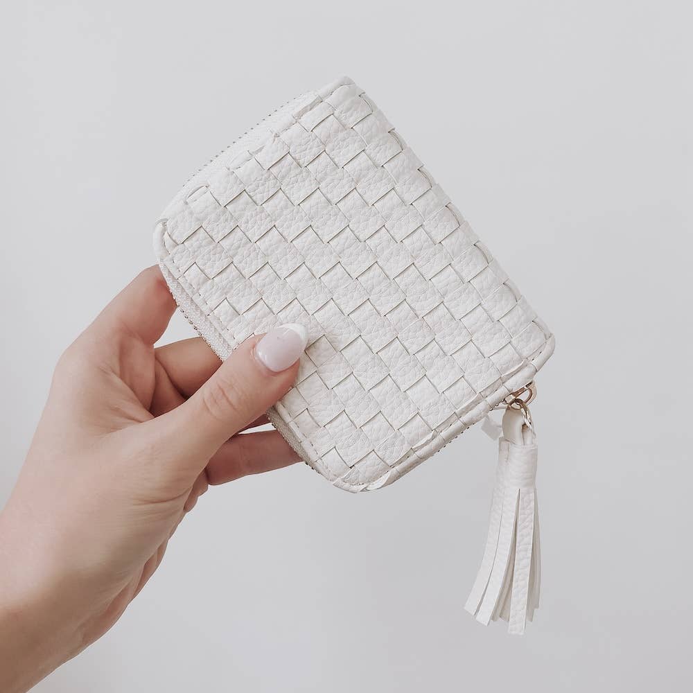 Wynona Woven Wallet: Brown