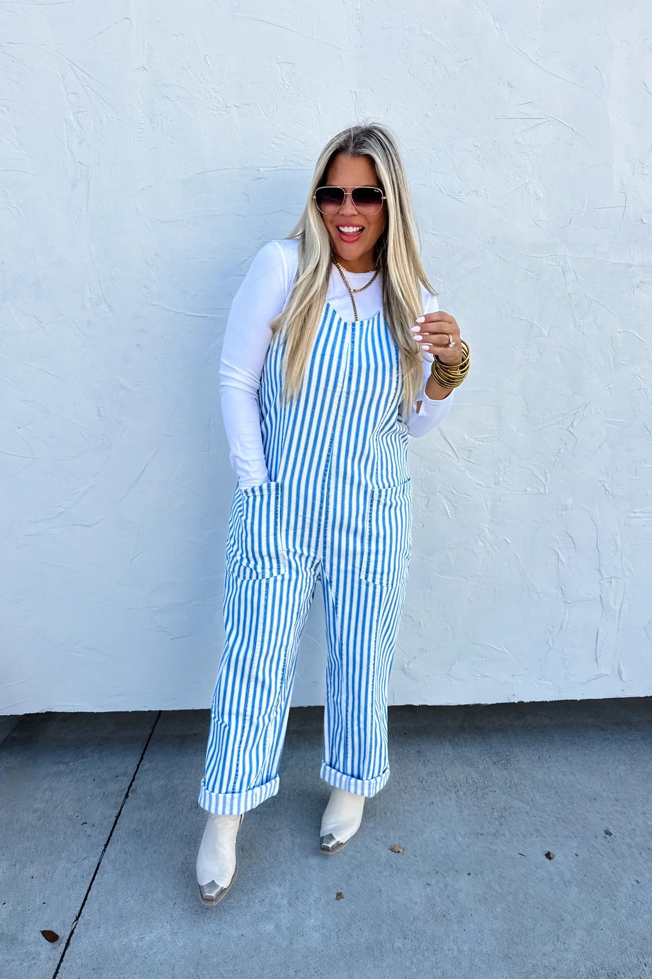 Britte Stripe Overalls