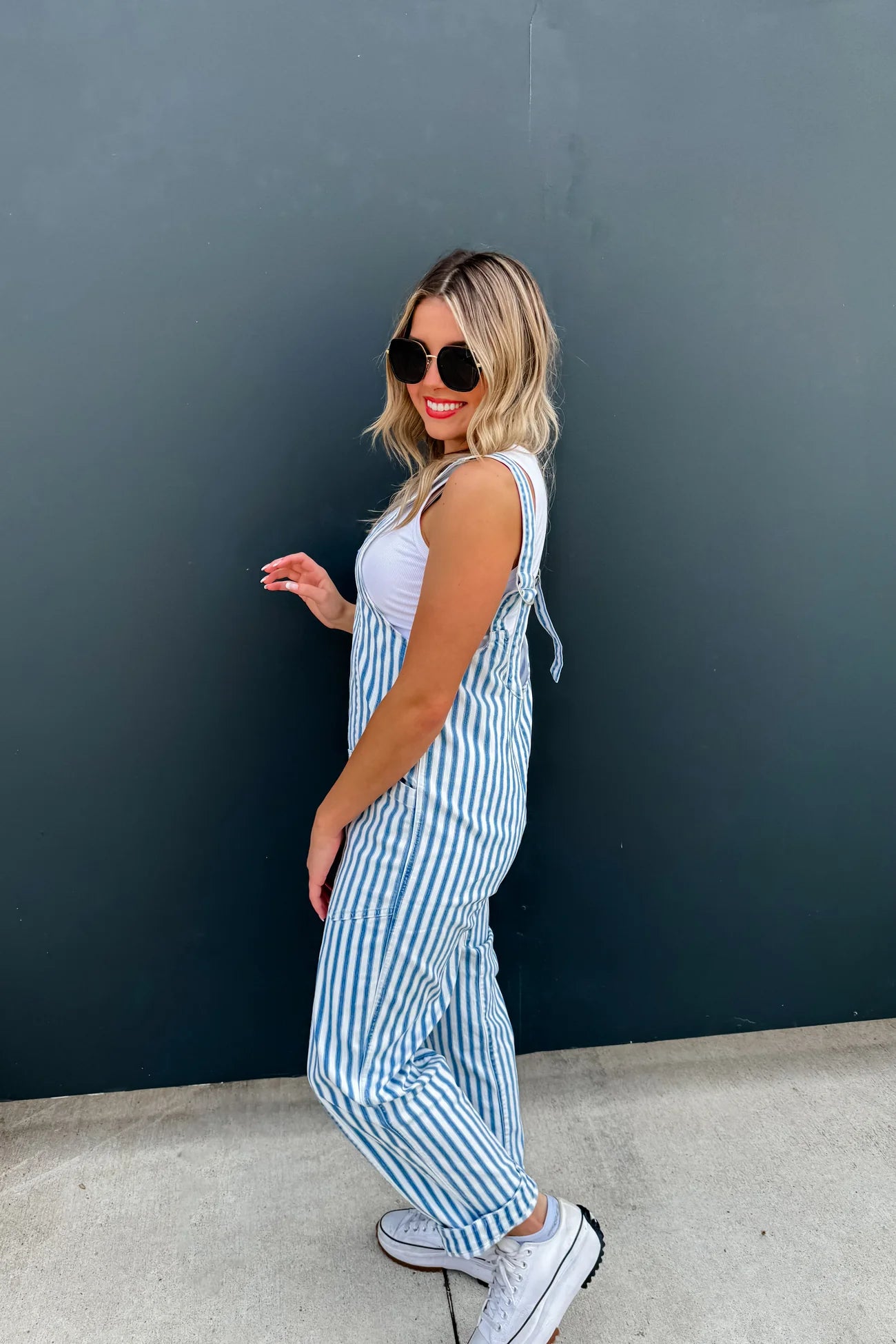 Britte Stripe Overalls