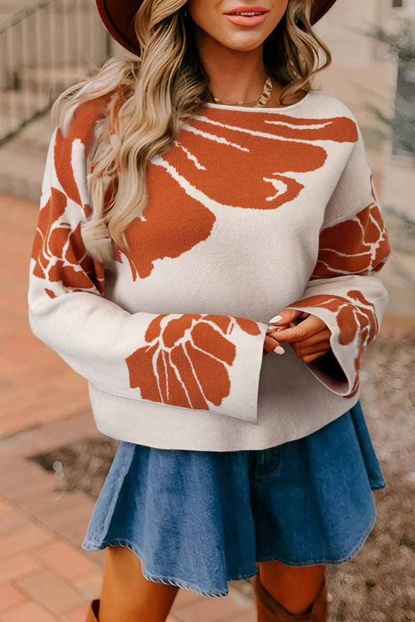 Bold Floral Sweater