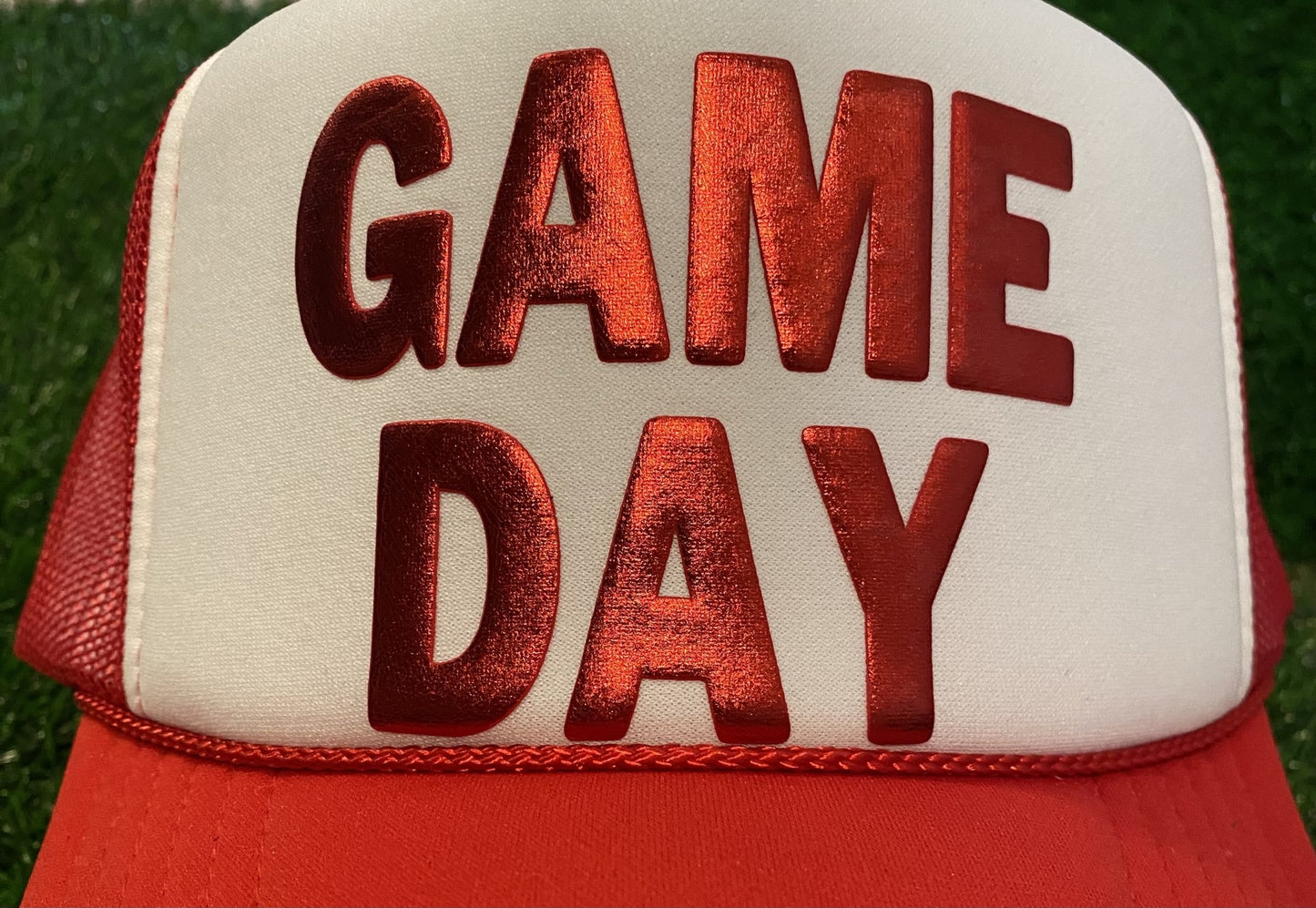 Metallic GameDay Puff Trucker Hat