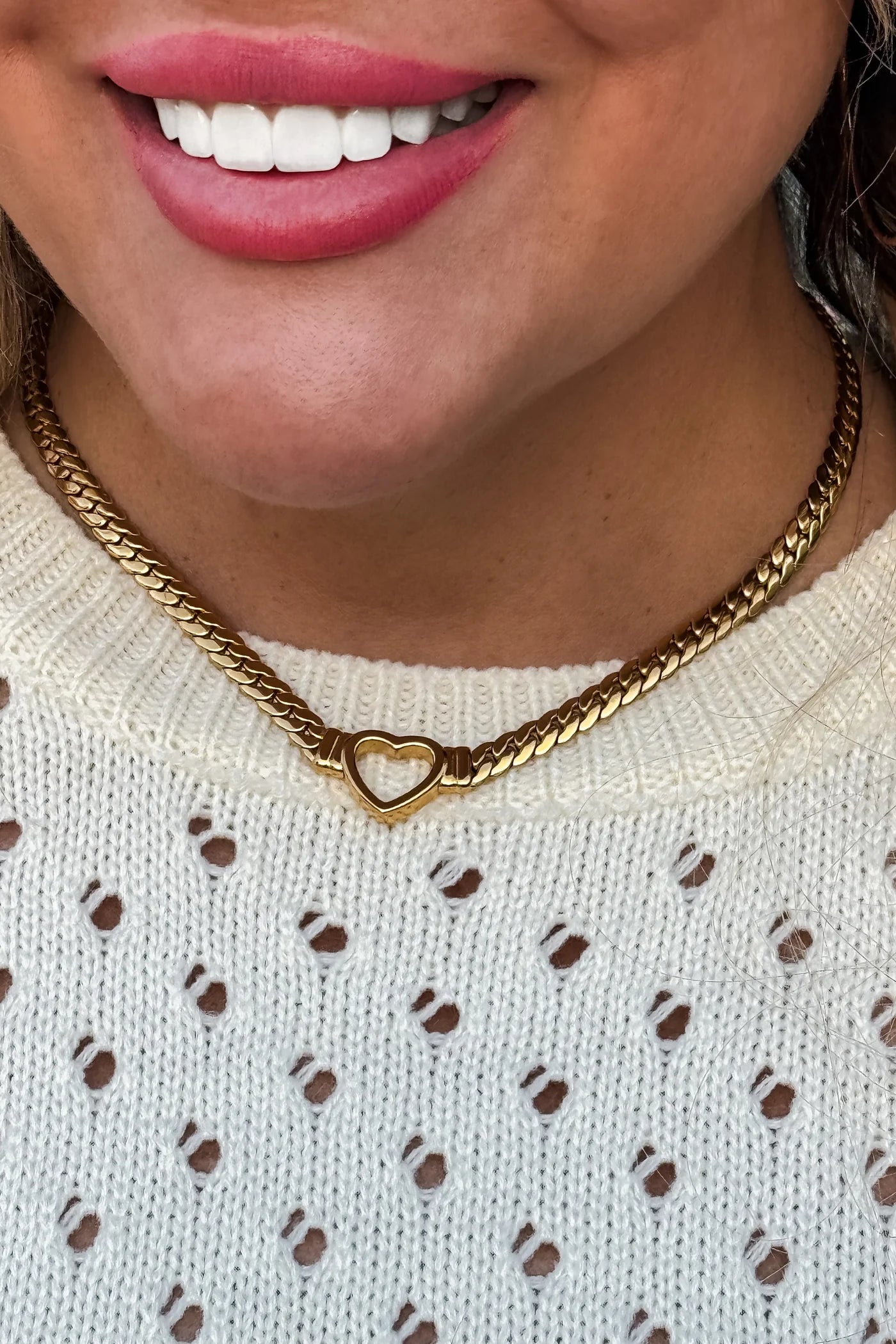 It's Love Heart Necklace - Gold