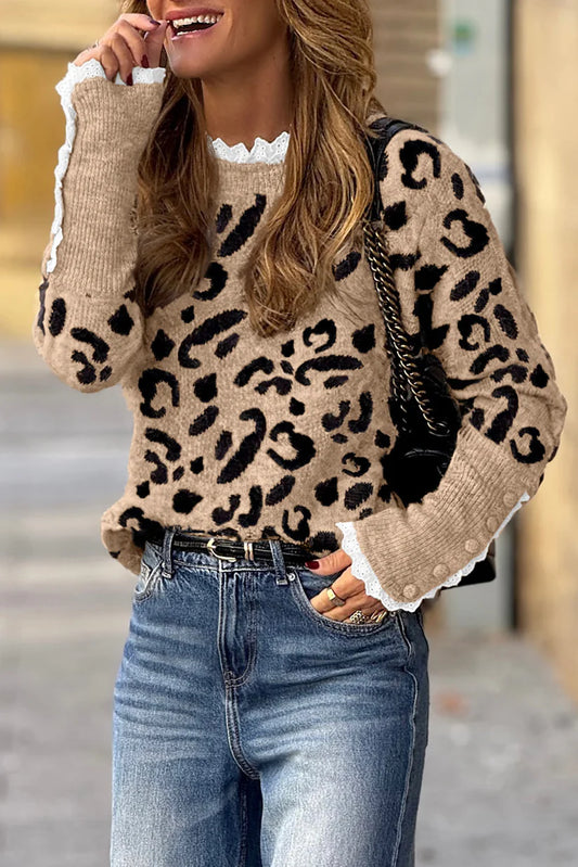 Leopard & Lace Sweater