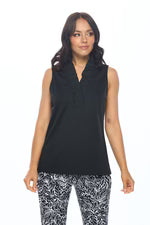 Evelynn Ruffle Neckline Sleeveless Top - Multiple Colors