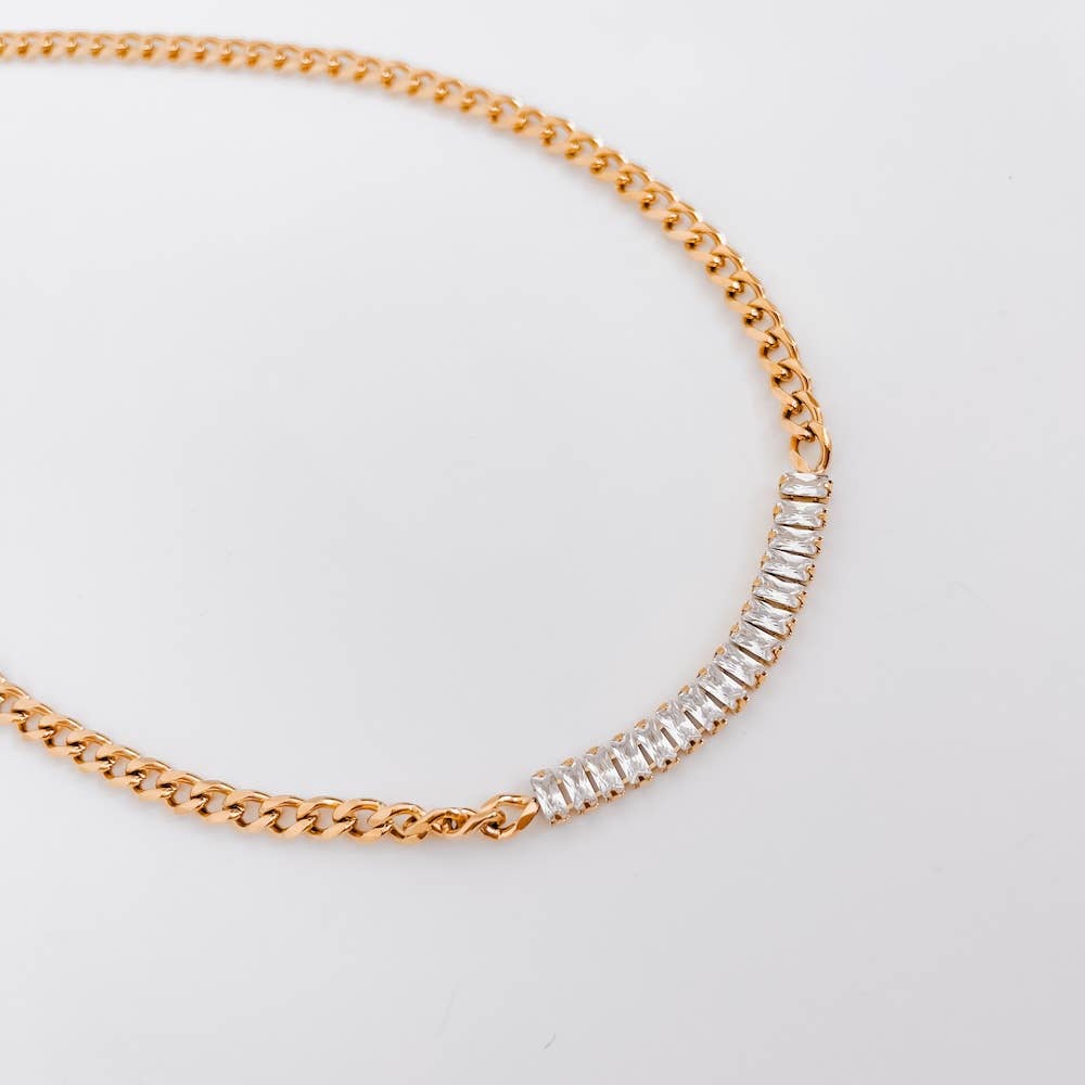 Desiree Diamond Chain Necklace - WATERPROOF