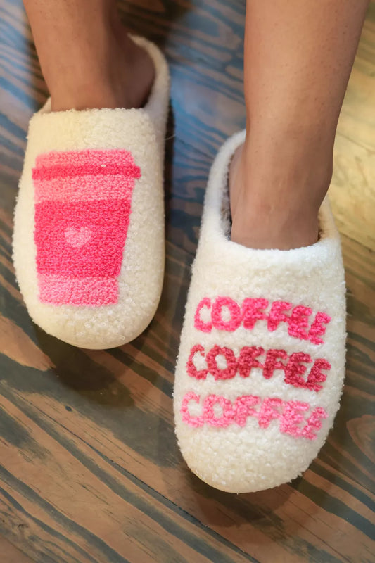 Coffee Slippers-GracieJeanBoutique