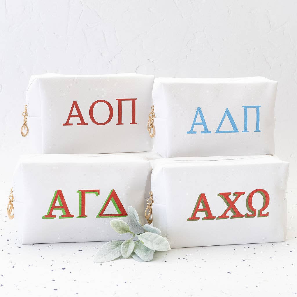 Licensed Sorority Accessory Cosmetic Bag: Delta Delta Delta