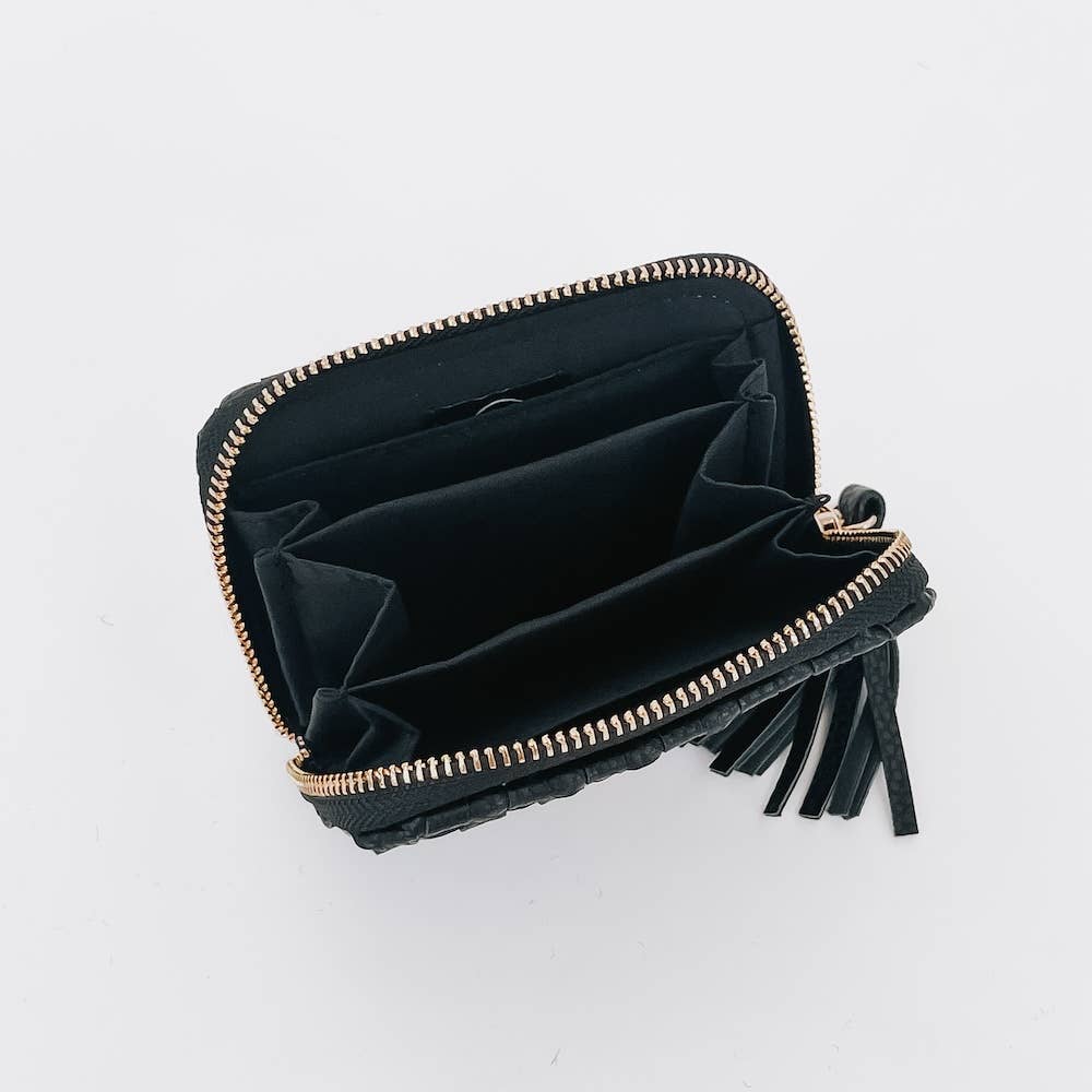 Wynona Woven Wallet: Brown