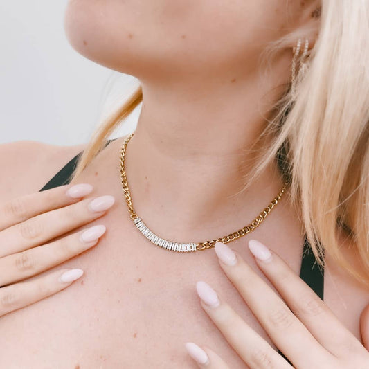 Desiree Diamond Chain Necklace - WATERPROOF