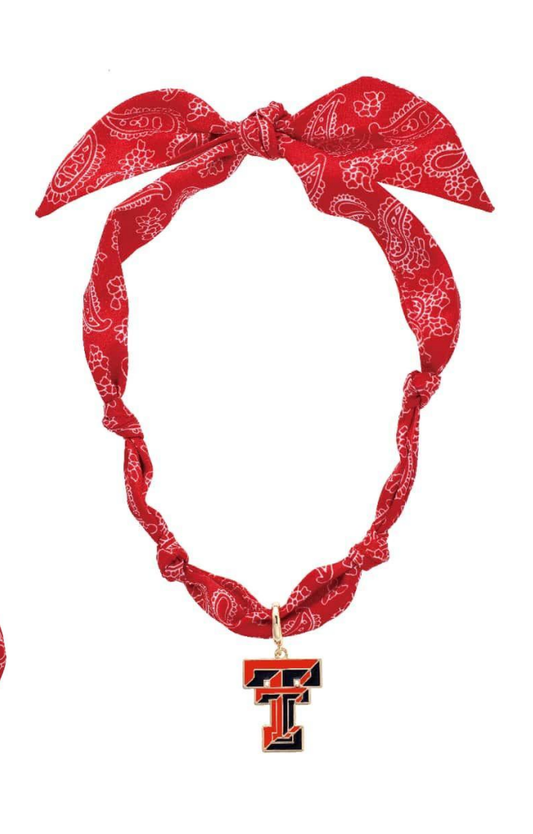 Texas Tech Red Raiders Logo Bandana Scarf Necklace