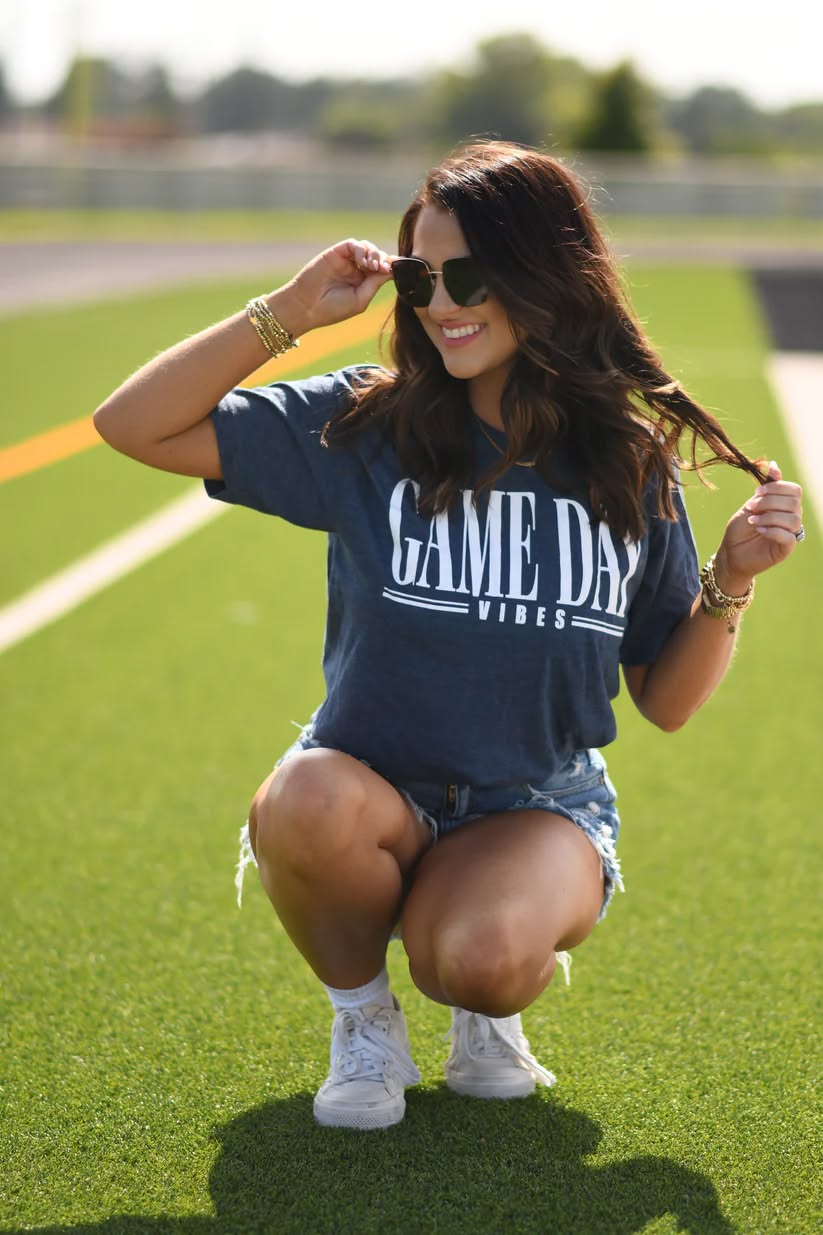 Game Day Vibes Tee - Navy