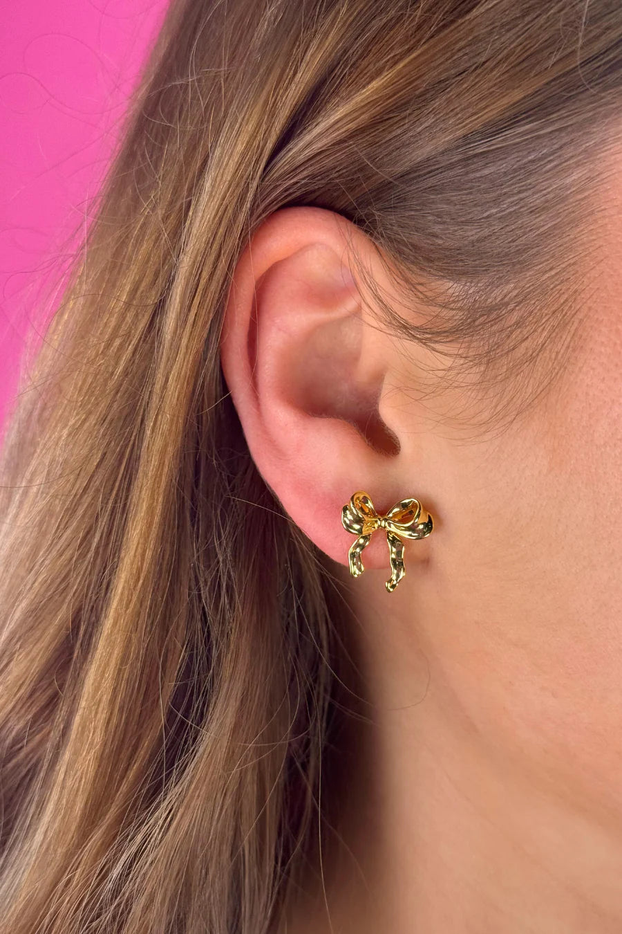 Golden Bow Studs