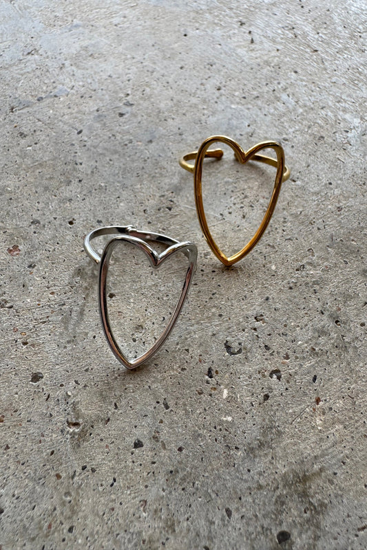 HEART RING - Gold or Silver