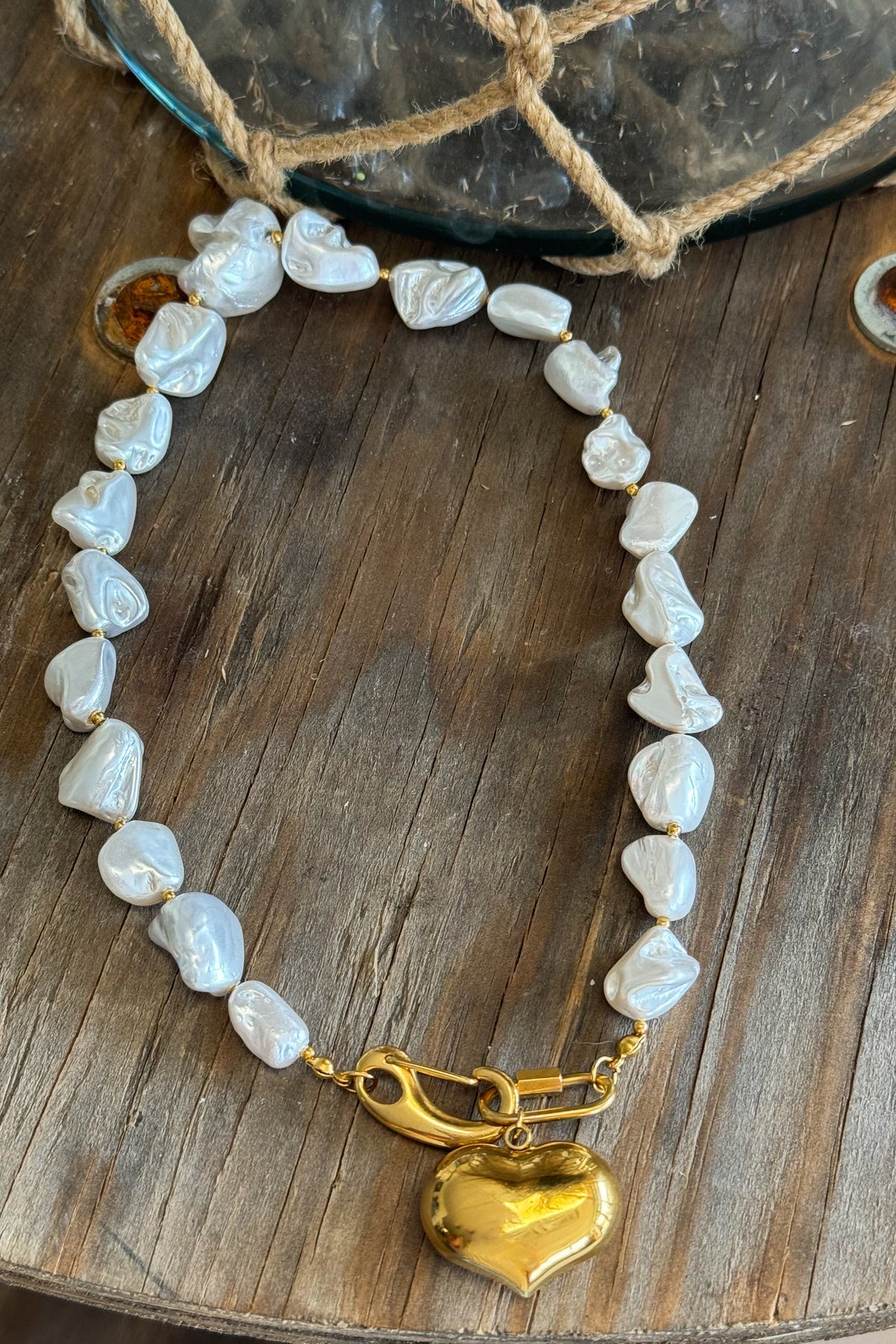 LOVE BY THE SHORE PEARL NECKLACE-GracieJeanBoutique