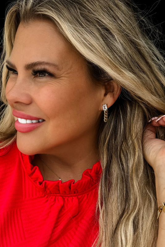 LUXE LINK DIAMOND EARRINGS