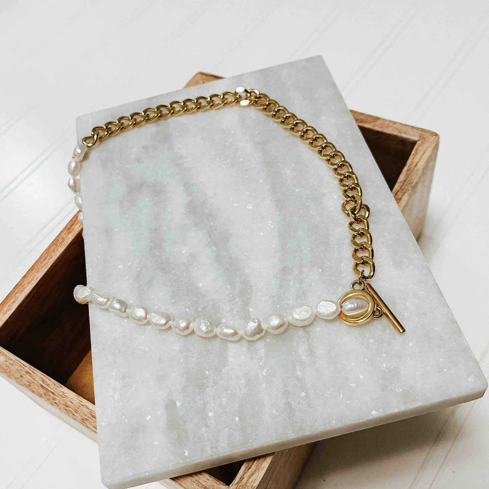 Pearled Chain Necklace WATERPROOF