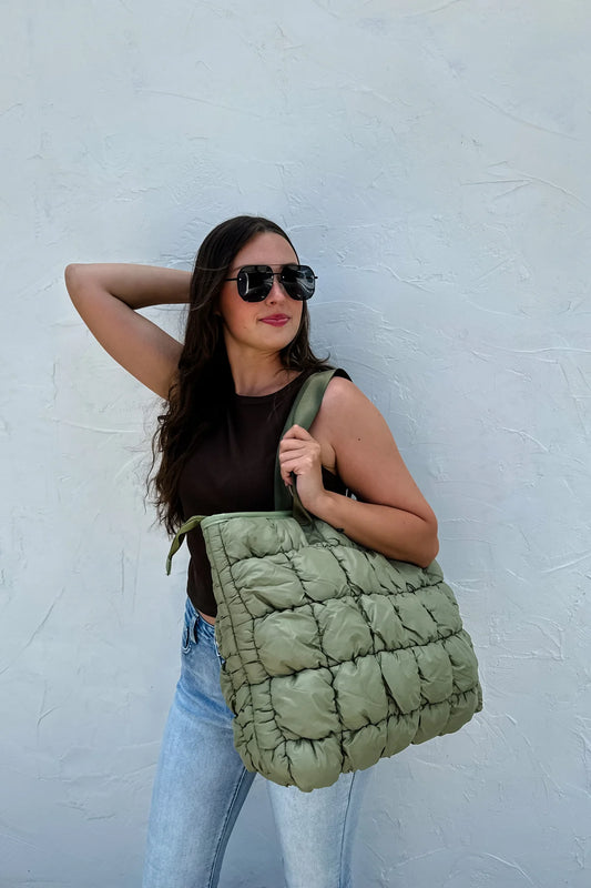 Quilted Puffer Bag-GracieJeanBoutique