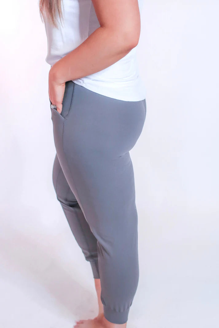 Raise The Bar Joggers - Grey-GracieJeanBoutique