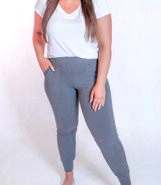 Raise The Bar Joggers - Grey-GracieJeanBoutique