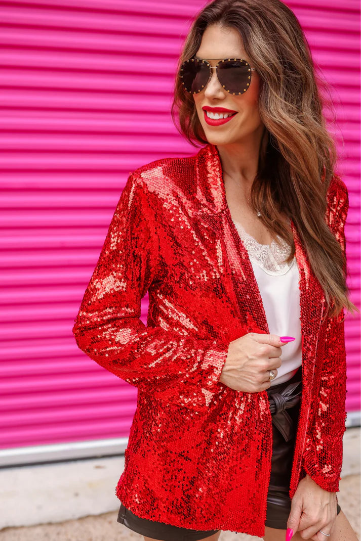 Sequin And The City Blazer-GracieJeanBoutique