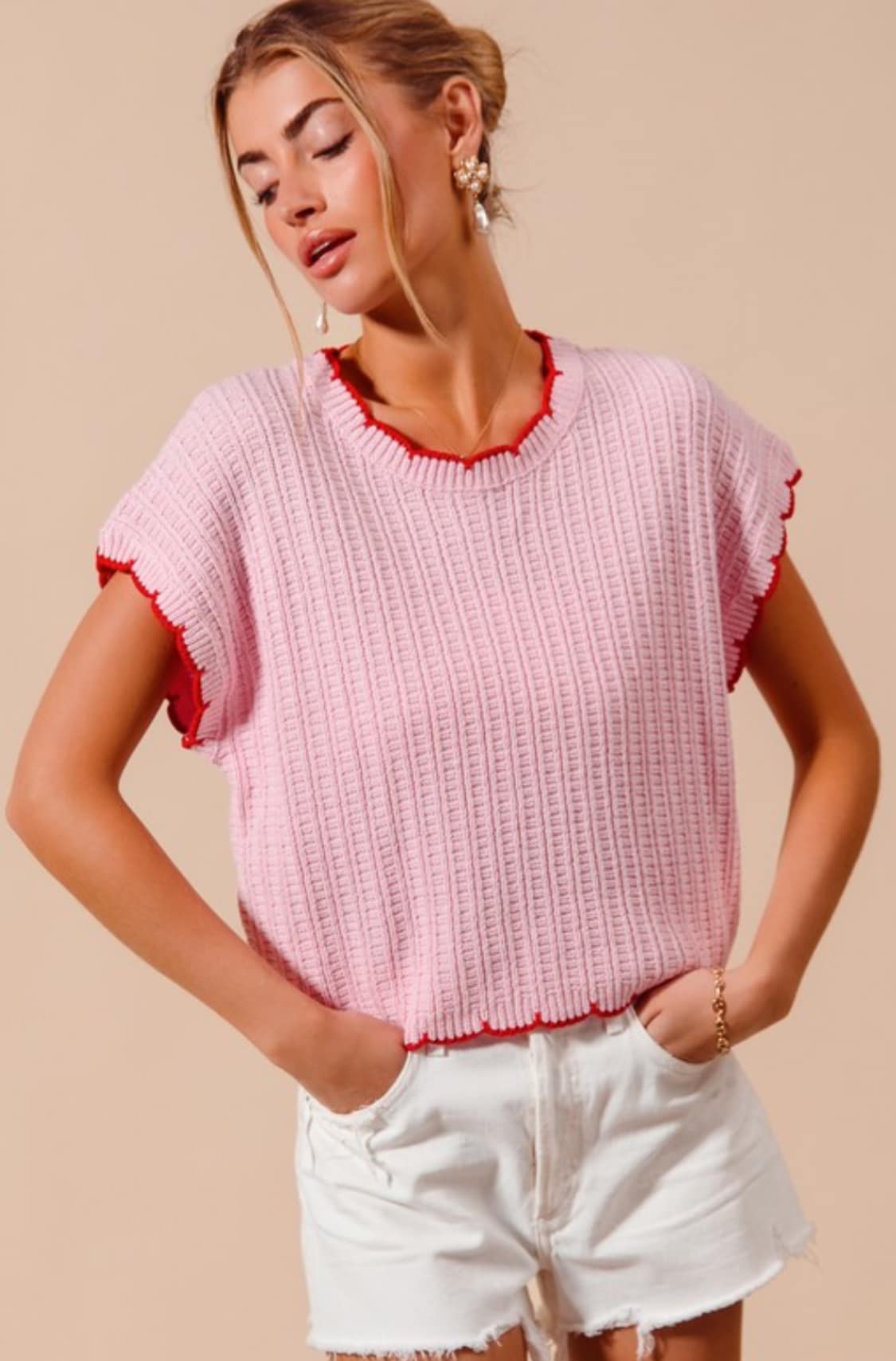 Textured lightweight sweater