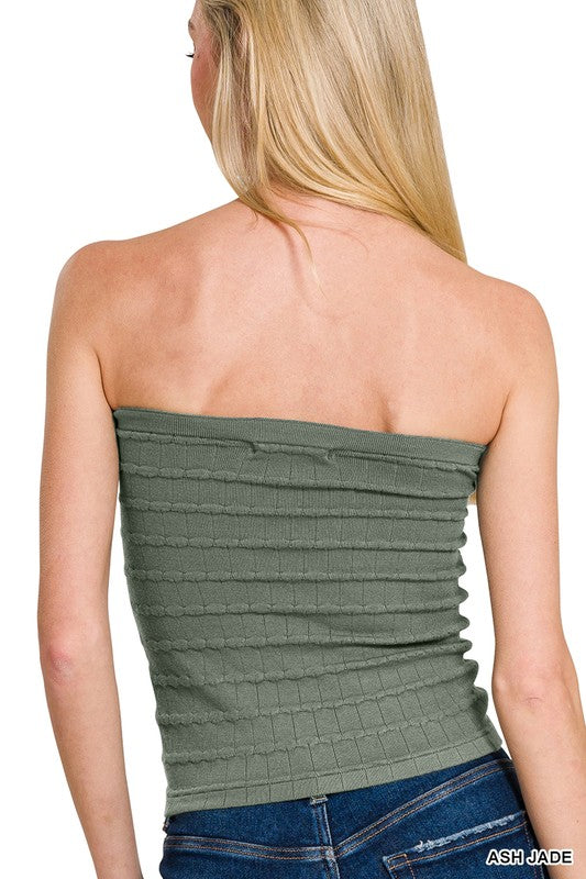 Viscose Sweater Tube Top - Ash Jade